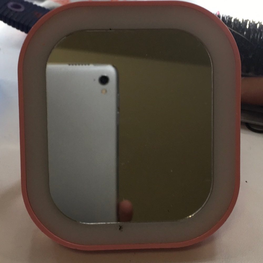 Pink Square Vanity Mirror